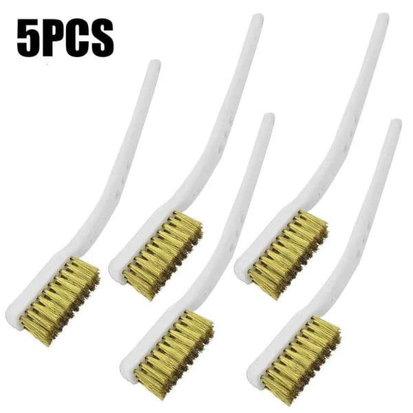 5Pcs 175mm Brass Wire Brush Mini Paint Rust Remover Steel Wire Brushes Industrial Metal Polishing Burring Cleaning Brush L260516