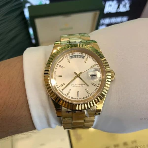 Designer Diamond Watch moissanite With 2026 original box highquality luxury Watch Watches 41mm 18k Yellow Gold Movement Mens Automatic 38