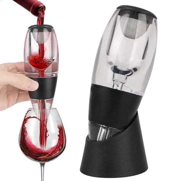 Professional Wine Decanter Pourer With Filter and Base Quick Sobering Whisky Aerator Dispenser For Bar Party Kitchen 260508