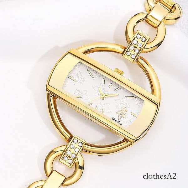 Yalusi hollow strap light luxury, elegant, waterproof quartz watch, wristwatch, niche design, fashionable women's watch Chunjinqiuli