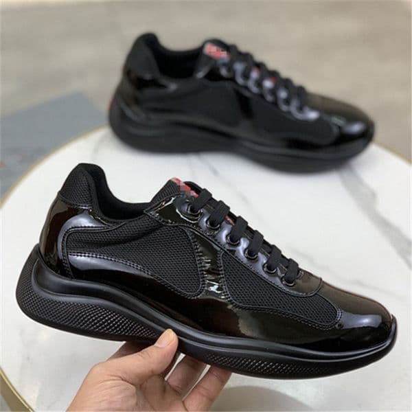 Top Luxury Men America Cup Trainers & Sports Shoes Low Top Rubber Sole Mesh Fabric & Patent Leather Man Excellent Skateboard Walking EU35-47jisy0001