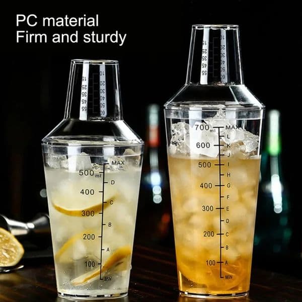 500ml/700ml Cocktail Shaker Set with Clear Scale Mixer Wine Martini Boston Shaker for Bartender Drink Party Bar Tools 260516