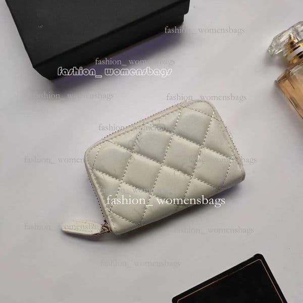 Lady Genuine Leather Tote designer mini Card Holder wallets woman men Zipper card wallet Coin brand Purses Keychain Full Grain Leather Wallets C0216