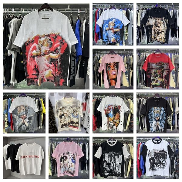 2026 New Men's T Shirts Embroidery Diamond Life Hustlers Basic Print Shirt Men Women High Quality gilet Street Loose Black White Gray Short Sleeve Tops Free Shi