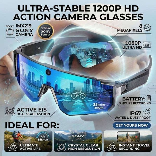 2026New AI Smart Glasses Chatgpt 1080P Camera 8Mp Anti-Shake Cycling Video&Photo Sport Sunglasses Dualmic 32Gb Windproof Goggles Sunglasses