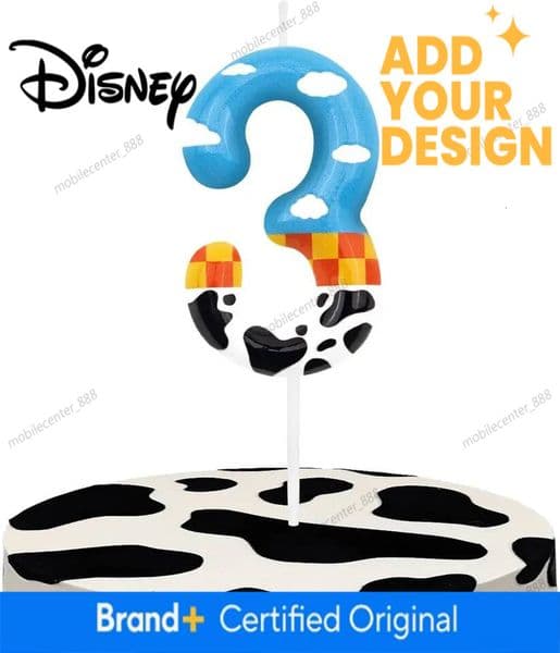 Designer Disney Toy Toy Inspire Game Story 7Th Birthday Number Candles, Number 7 Candle Cake Toppers For Cartoon Story Themed Parties, 7Th Birthday Luxury