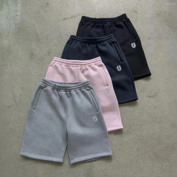 SUVENE Mens Shorts US dollar sign embroidery Summer Casual Fashion Jogger Men Cotton Breathable Loose Beach Short Pants Comfortable Gym