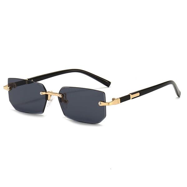 Luxury Brand Designer's New Model Of Frameless Fashionable Sunglasses With Trendy Edges, Personalized Jelly-colored Sunglasses, Frameless Sunglasses