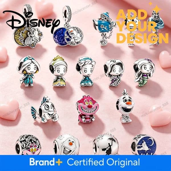 Disney Luxury Jewelry Disney Tangled Princess Series Olaf Charm Beads Pendant Fit Original Bracelet Necklace Beads For Diy Jewelry Gift Jewelry Designer