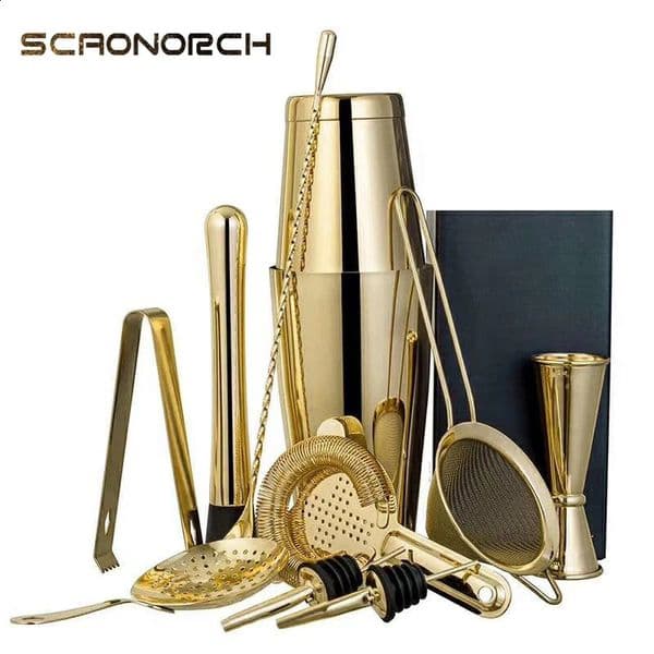 Boston Cocktail Shaker Set Bar Tools Set Martini Bartending Shakers Kit Stainless Steel Bar Accessories Jigger Mixer 750ml/600ml 260516