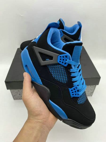 Men Women 4 Style Basketball Shoes Black Blue Suede Sports Sneakers 4s High Top Cushioning Athletic Trainers IV kids youth Comfortable Sports Shoes