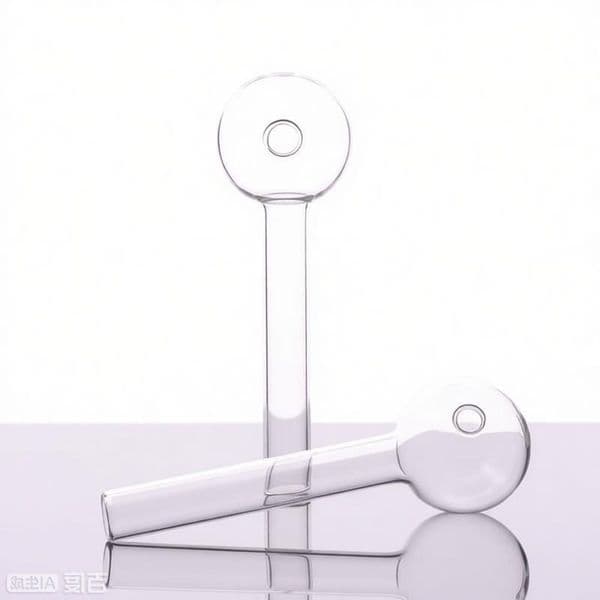Wholesale USA Popular Super big large 50mm ball Glass Oil Burner pipe 15cm Clear Thick heady Smoking Hand pipes