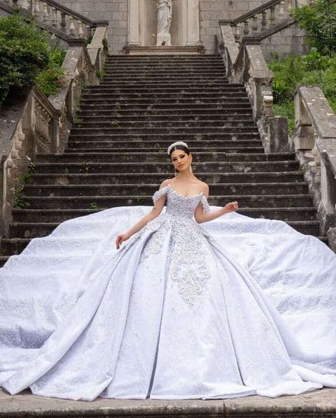 Exquisite Ball Gown Wedding Dresses Sleeveless V Neck Straps Sequins Appliques Beaded Floor Length Ruffles Dmonds Zipper Plus Size Bridal Gowns Vestido de