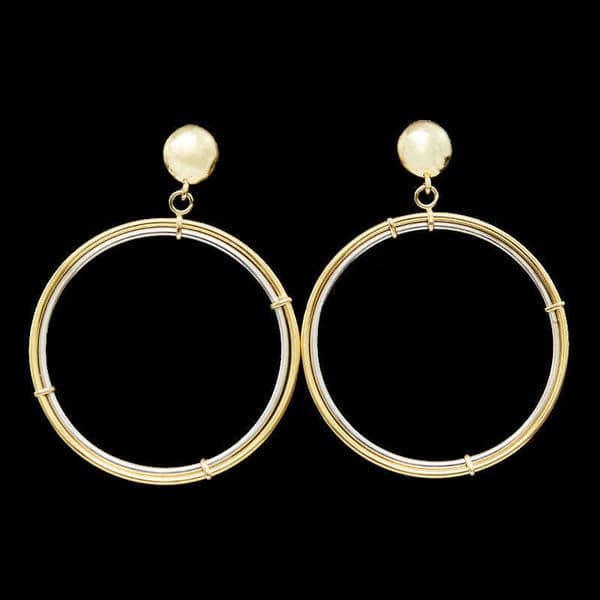 Juicy Couturely Wholesale limited edition European and American minimalist large hoop trendy hip-hop fashion geometric element stud earrings, women's gift