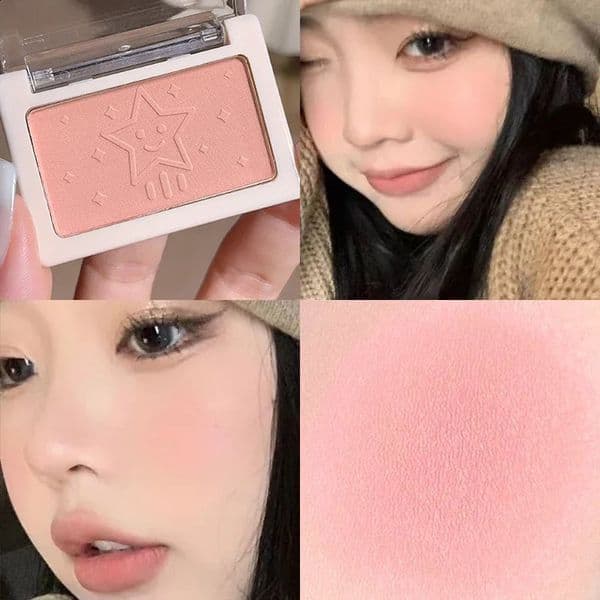 HISYI Peach Powder monochrome blush long-term durability Peach orange soft mist matte natural blush six colors available 260513