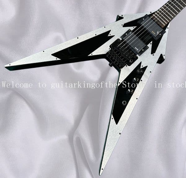 best hot Custom Alum Body Fly V Electric Guitar Spcial Inlay Fast Ship #N2452369