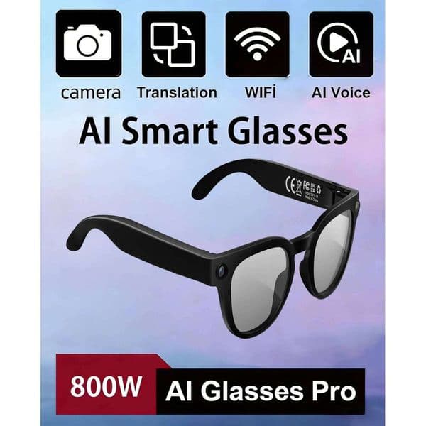 Glasses 8Mp HD Camera Video Recording AI Translation Voice Assistant Tr90 Ultralight Bluetooth Call Music Smart Eyewear Sunglasses