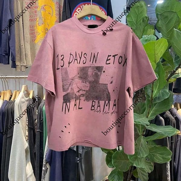 Designer Washed Vintage Pattern T Shirt Men Women 2026Ss Summer Style Tee Tops T Shirt Comfortable Short Sleeve Tshirt