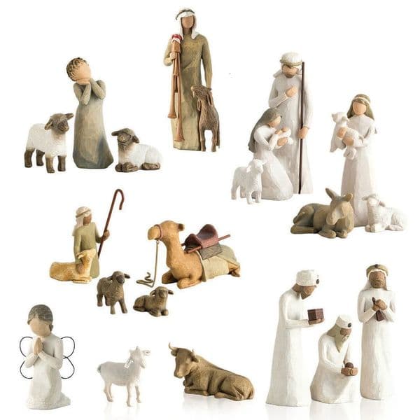 2026 Decorative Objects Figurines Willow Tree Nativity Figures Statue Hand Painted Decor Christmas Gift Free Shipping 02