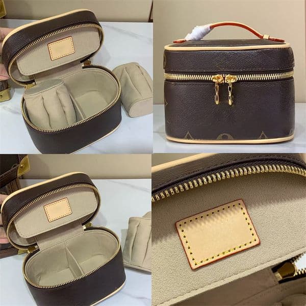 Nice Nano Bijoux designer cosmetic makeup bag bags handbags toiletry pouch with slots for rings bracelets or watches handbag mini purses