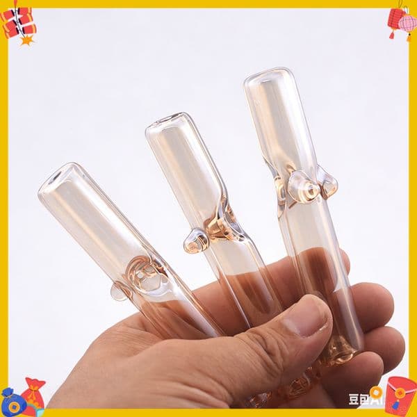 Wholesale Travel Colorful Rainbow 11.5cm Mini Glass Pipes Smoking Hookah Tobacco Glass Spoon Pipe Colored Glass Pipes Small Hand Pipes