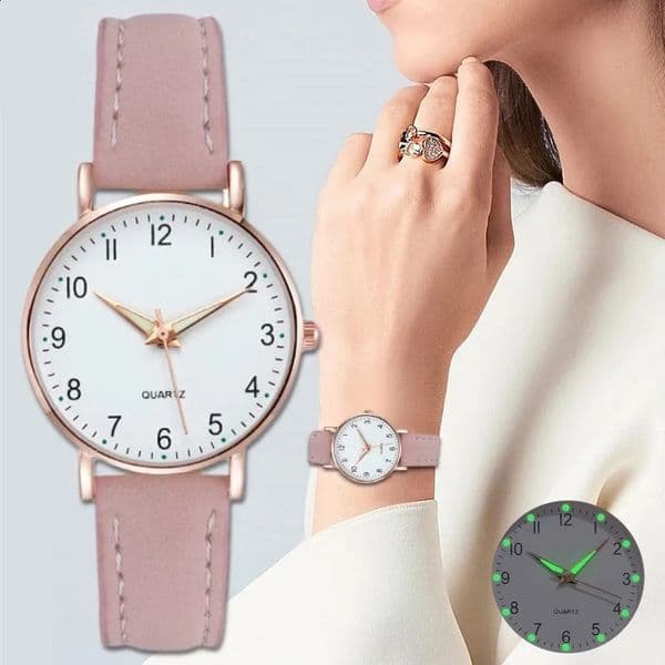 Fashion Watch For Women Leather Quartz Watches Ladies y Back Light Wristwatch Clock relogio feminino 260516