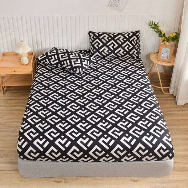 Simple Style Bedsheet Breathable Cover Fitted Sheet with Elastic Band Mattress Protector Home Bed Linen (No Pillowcase) 26L0518