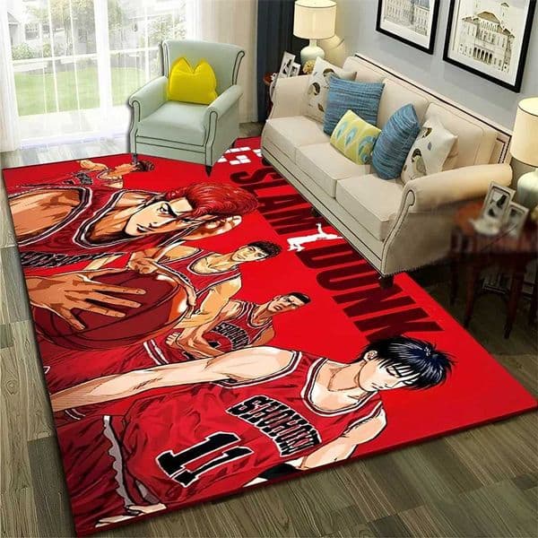 3D Basketball Anime Slam Dunk Cartoon Carpet Rug for Home Living Room Bedroom Sofa Doormat Decorkid Area Rug Non-slip Floor Mat L260516