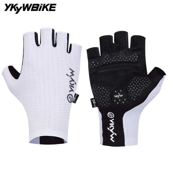 YKYWBIKE 2026 Cycling Sports Gloves PORON XRD Sponge Summer Road Bike Gloves Shock-Absorbing Bicycle MTB Half Finger Gloves H260518