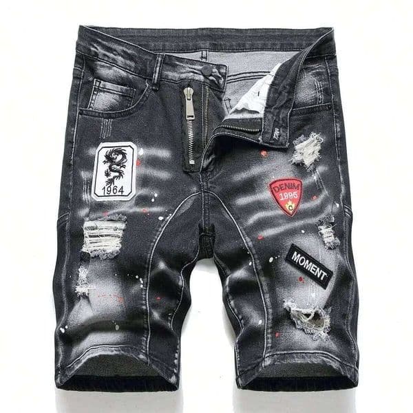New Fashion Mens Ripped Short Jeans Brand Clothing Bermuda Summer Cotton Breathable Denim Streetwear Shorts Male 26L0518