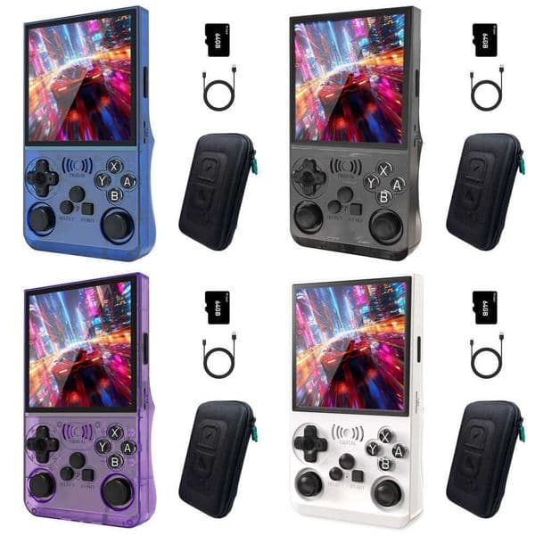 GAMINJA ANS13 Retro Handheld Game Console Portable 40 Inch I Screen 15000 Games Linux System Pocket Video Game Player Z260518RU8K