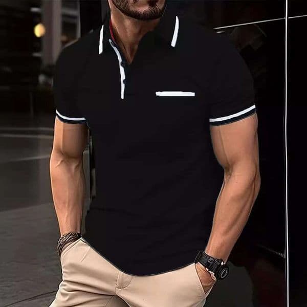 Summer Amazon Hot Sale POLO with Button Pockets Men's Sports Polo Shirt