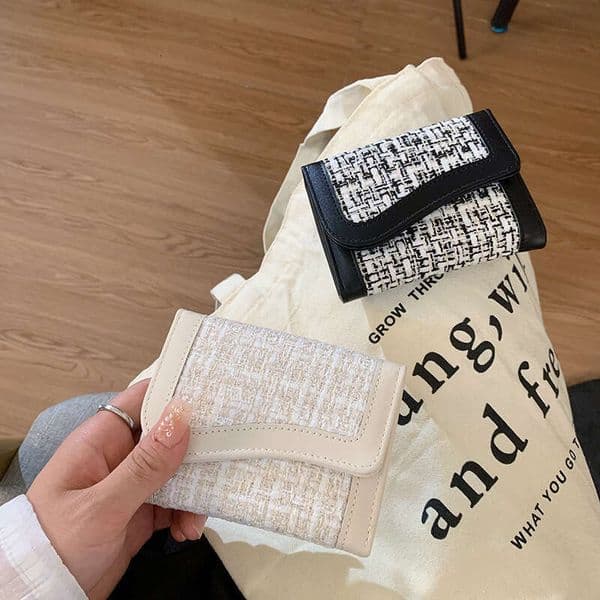 Style Capacity Wallet for Women Students Solid Color Simple Korean Chic Large Quantity In Stock