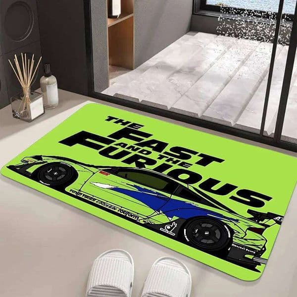 JDM Car Floor Mat Graphic Printed Flannel Doormats For Bathroom Kitchen Entrance Carpet Home Decor J260518