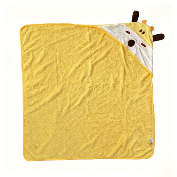 Exim Baby Hooded Bath Towel Cover - Soft Cartoon Coral Fleece Blanket Throw with Quick-Drying and Absorbent Baby Towel