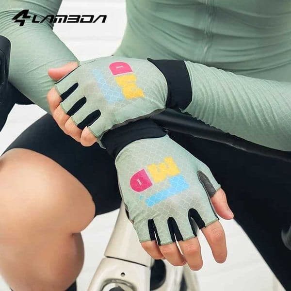 LAMEDA Mens Bicycle Gloves Summer Breathable Half Finger Shock Absorbing MTB Cycling Gloves Pad Outdoor Racing Road Bike Gloves H260518