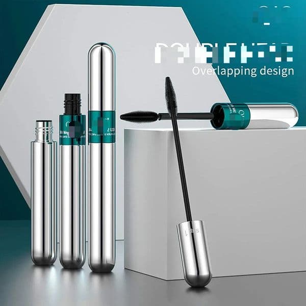 Luxury Double In-One Silk Fiber Waterproof Mascara For Eyelash Extension maquillaje Black Thick Lengthening Eye Lashes Cosmetics Free Shipping