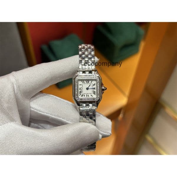 Top quality panthere watch womens watch mens watch super clone watches swiss quartz movement 316L steel strap sapphire glass 19mm 22mm 27mm with box DZUJ