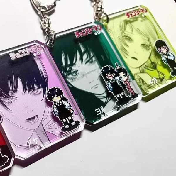 Anime Makima Mitaka Asa Cosplay Keychain Acrylic Keyring Unisex Key Chain Backpack Decoration Party Prop L260518SVVH