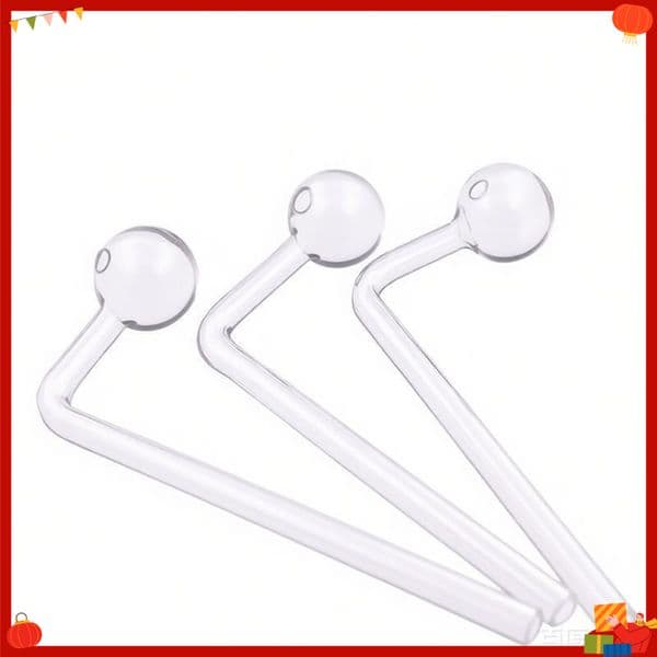Wholesale Clear 13cm Thick heady glass water oil burner Pipe bong for DIY Smoking Pipes Herb Holder Hookah Accessories for Replace TOPPUFF Top Puff