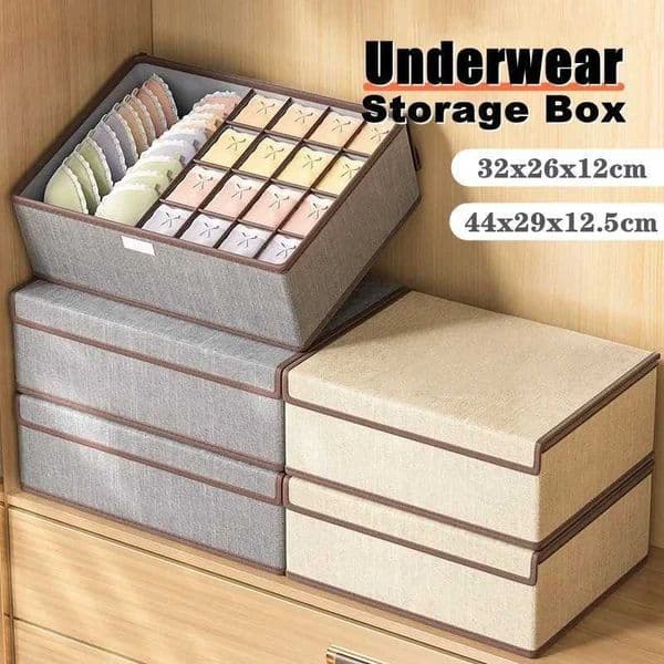 1PC Underwear Organizer with Lids Foldable Drawer Clothes Socks Shorts Bra Storage Boxes Cabinet Home Storage Box Closet Organiz C260518