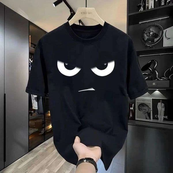 Men's Cotton T-shirts Fitted 5XL Black T Shirt for Casual Summer Wear Funny Anime Print Tee Shirts White Men Clothing W260518