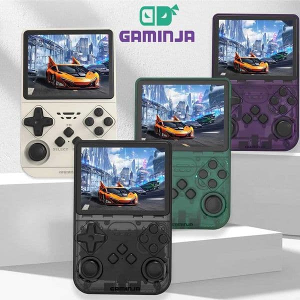GAMINJA Retro Handheld Game Console 35-inch I Screen Portable Classic Handheld Video Player 64GB Storage 16000 Games Z260518