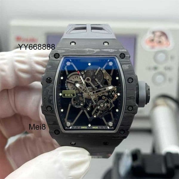 Luxury watch mens watches R M 3501 MovementRMUL3 Tourbillon Hollow Ceramic Rubber Strap Sapphire Crystal Mirror Carbon Fiber MeiO68E