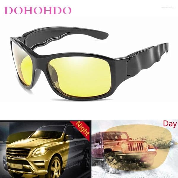 Sunglasses Vintage Night Vision Polarized Driving Men Brand Designer Anti-Glare Glasses Women Goggles Unisex UV400