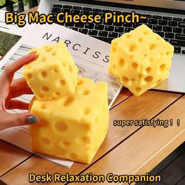 Giant Squeeze Toy Large Size Cheese Squishy Fidget Toys Slow Rebound Shapeable Venting Ball for Adults Gifts 26L0518