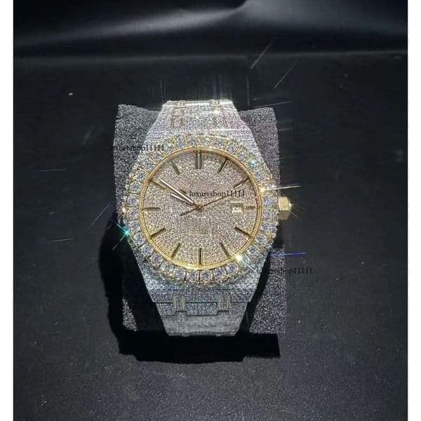 VVS Top Quality Automatic Mechanical Women Designer Men Moissanite Pass test Watches Iced Out Vvs Dia Watch Delivery to your doorstep