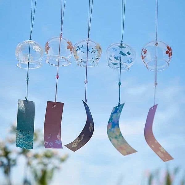 Japanese Style Glass Wind Chime Decorations Scenic Spots Homestay Balconies Outdoor Courtyard Camping Wind Chimes Room Decor L260518