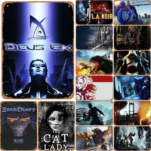Old Movie Metal Tin Signs Skyrim Darkness Wall Poster Plaque Sign Vintage Iron Painting Decoration for Home Cafe Film Club Bar 26Y0518