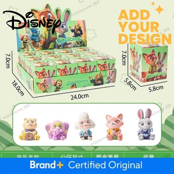 Disney Designer 12Pcs Zootopia Series Blind Box Figures Judy Hopps Nick Wilde Cute Animal Toy Collection Model Birthday Party Mystery Gift Luxury